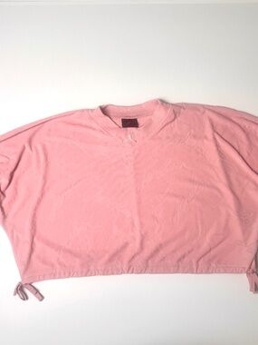 Jordan womens knit cropped top pink jacquard French Large
